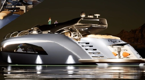 Hull, upper volume and aft-deck study